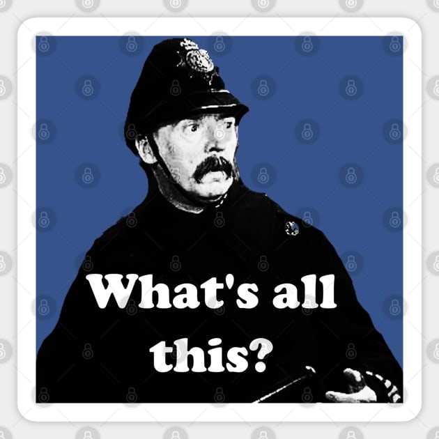 Constable Jaffers What's All This? Sticker by zombill